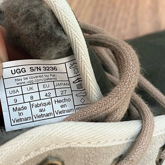 Ugg Neumel Two Tone Suede Lace Up Chukka Boots Mens US 9 EU 42 Shearling Lined - Picture 10 of 12